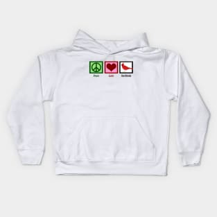 Peace Love Cardinals Kids Hoodie